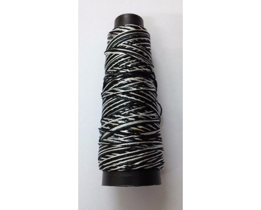 BLACK & WHITE - 175+ Yards Viscose Rayon Art Silk Thread Yarn - Shaded Embroidery Crochet Knitting Lace Trim Jewelry